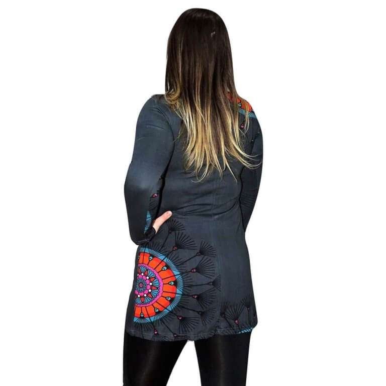 Tunika Fekete Szürke Mandalás