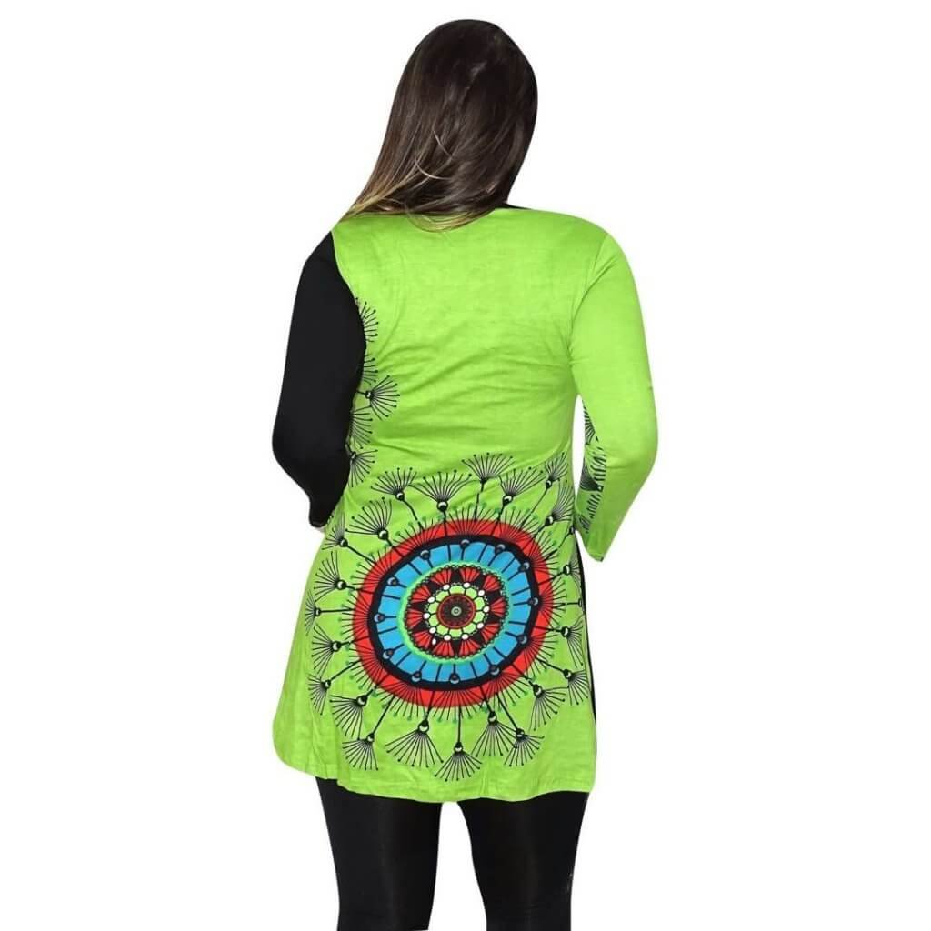 Tunika Zöld Fekete Mandala