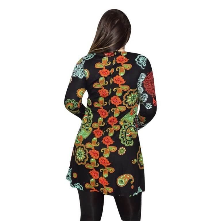 Tunika Fekete Levél Mandala