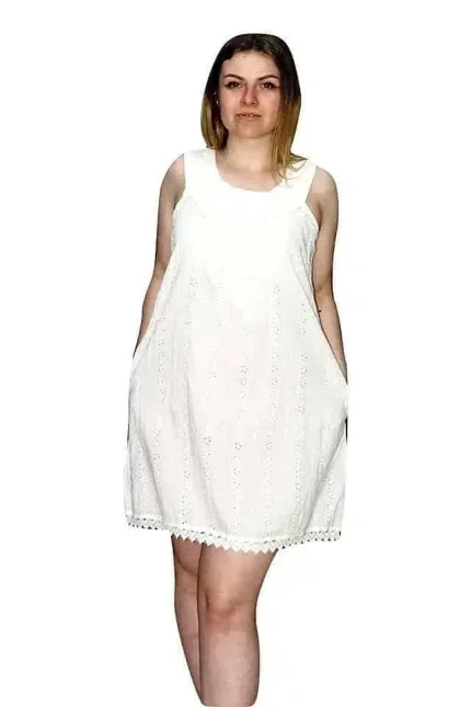 Nyári Ruha Fehér Pamut