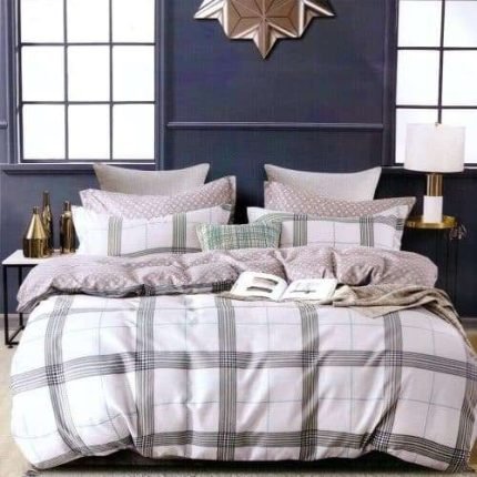 Ágynemű Halvány Szürke Négyzetes