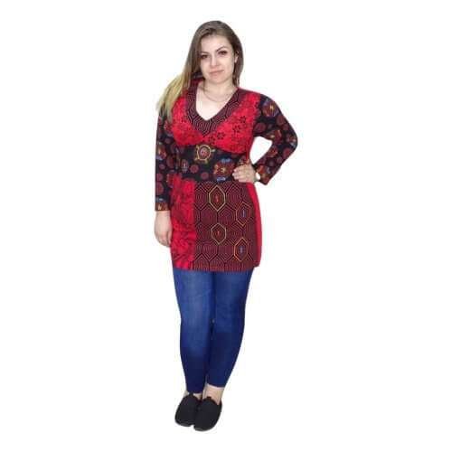 Tunika Piros Fekete Szín