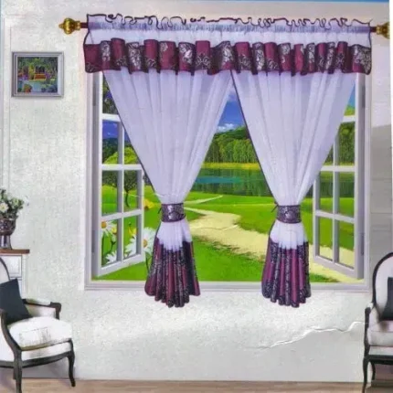 Kész Függöny Megkötős Mintás