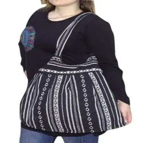 Válltáska Pántokkal Csíkozott