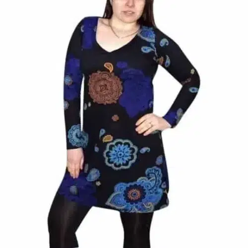 Tunika Fekete Kék Mandala