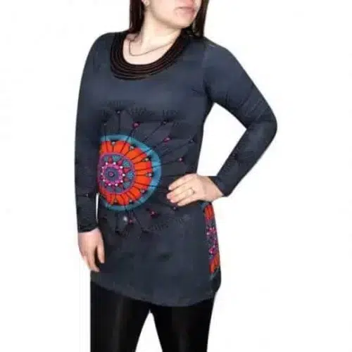 Szürke Tunika Nagy Mandalával