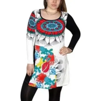 Tunika Fehér Fekete Mandala