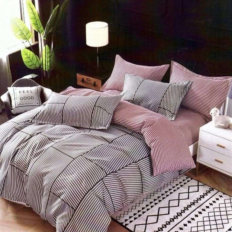 Ágynemű Szűrké Fehér Csíkozott