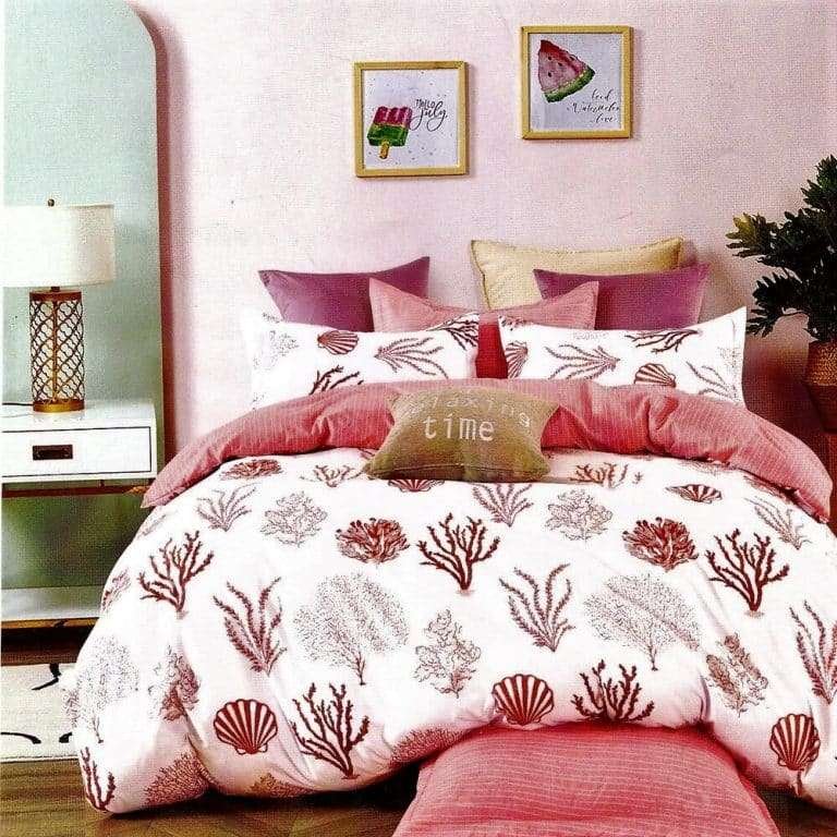 Ágynemű Mályva Krémszín Kagylókkal