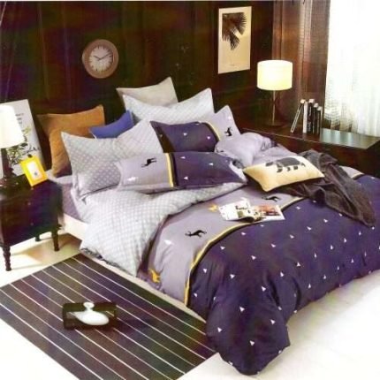 Ágynemű Szarvasokkal Kék Szürke