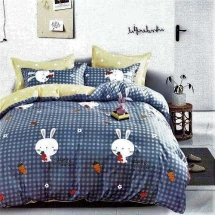 nyuszis ágynemű kék színben 7 részes