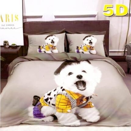 Kutyus Mintás Ágynemű Szürke Szín