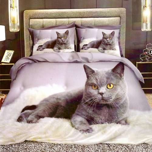 Szürke Cicás Ágyneműhuzat