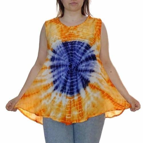 Nyári Tunika Kék Narancs Szín