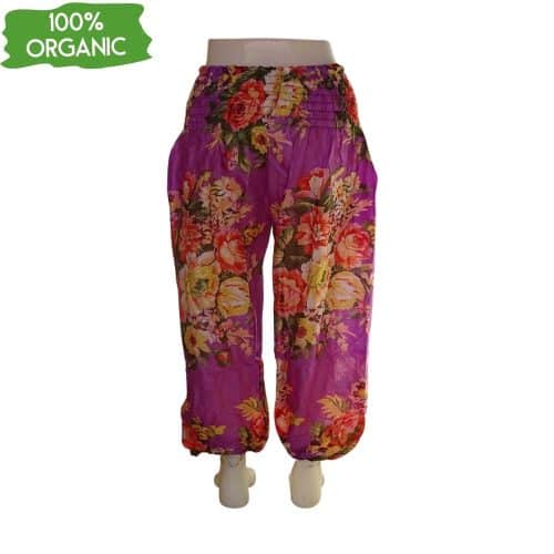 Nyári Nadrág Lila Rózsás Minta