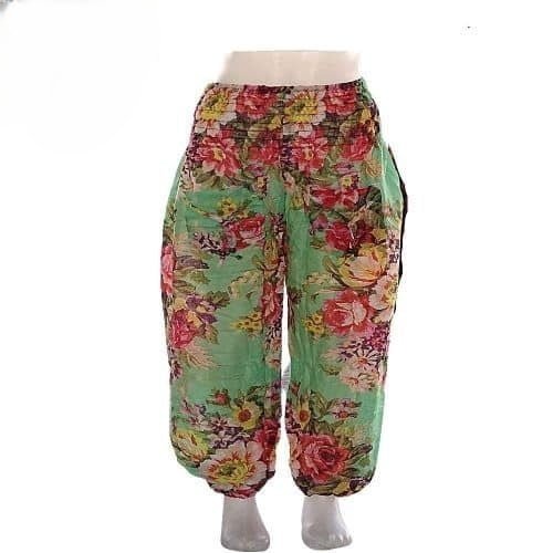 Nyári Nadrág Zöld Virágokkal