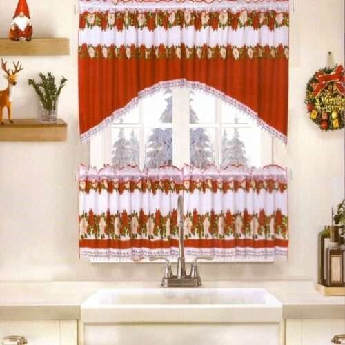 Karácsonyi Függöny Díszes Mintákkal