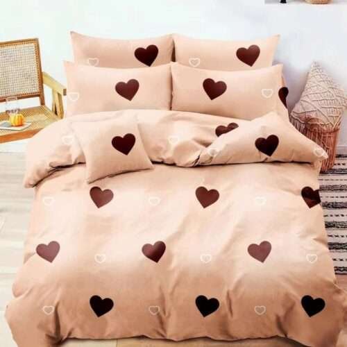 Bézs Ágynemű Szivecske Masnival