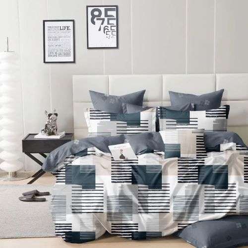 Kocka Mintás Ágynemű Kék