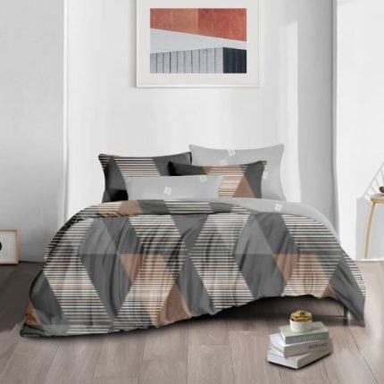 Szürke Csíkozott Pamut Ágynemű