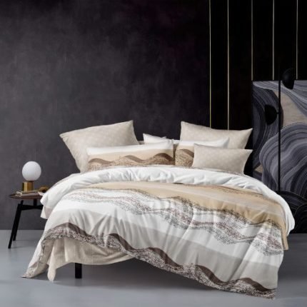 Szürke Krém Hullámos Ágynemű