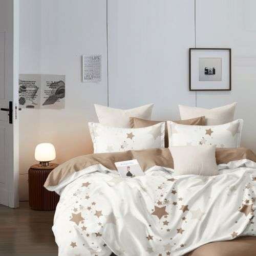 Bézs Csillagos Mintájú Ágynemű